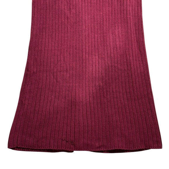 Show Me Your Mumu Wine Lombardi Long Faux Fur Knit Cardigan Womens M - Picture 8 of 10